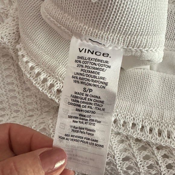 Vince Crochet knit t-shirt top Sage Size S Small Great Condition - Picture 7 of 7